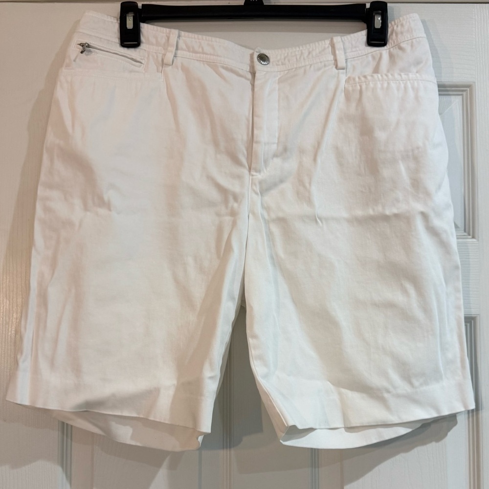 Ralph Lauren White Bermuda Shorts Size 14 98% Cotton 2% Elastane